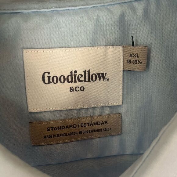 GOODFELLOW & CO LONG SLEEVE LIGHT BLUE SHIRT SIZE XXL - Picture 3 of 6